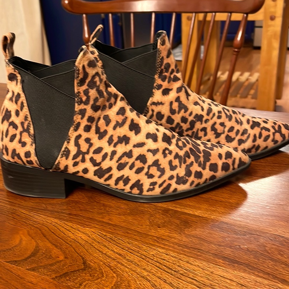 leopard print short boot  9 medium width 2 inch heel.  Brand: A New Day - Picture 2 of 7